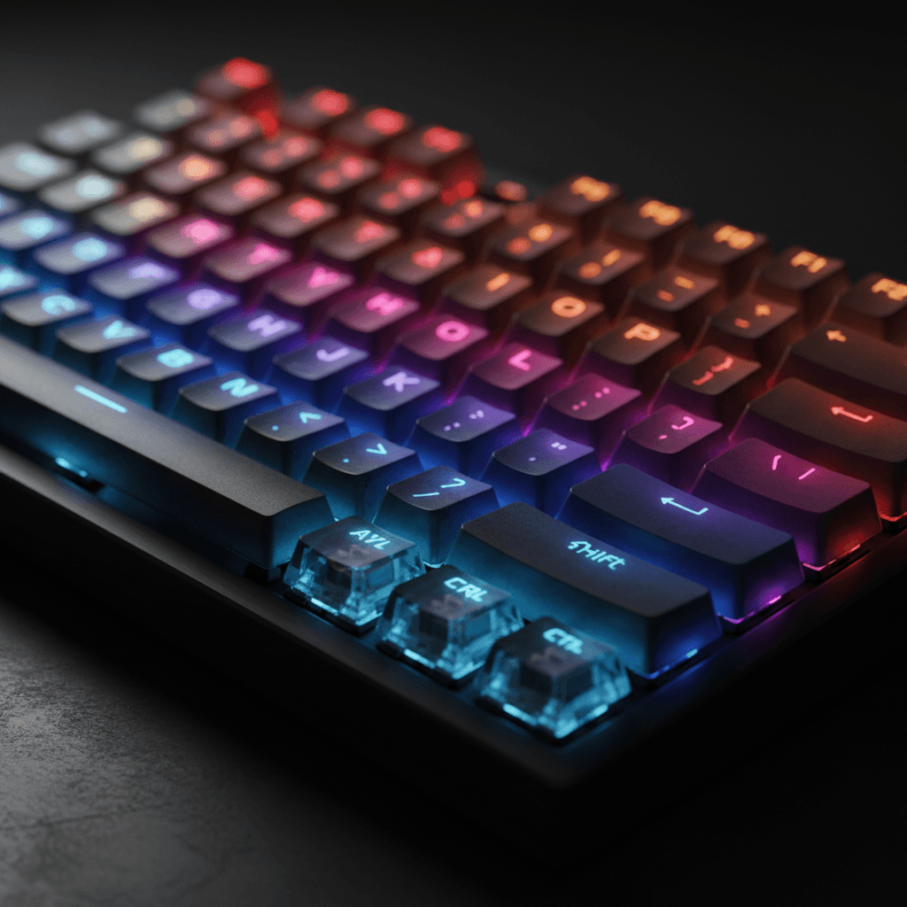 Mechanical gaming keyboard with RGB lighting