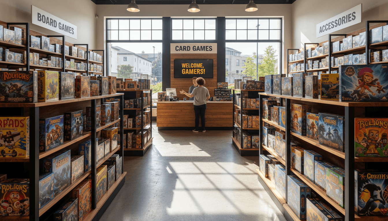 Galaxy Games Trading retail store interior with organized gaming products and welcoming staff